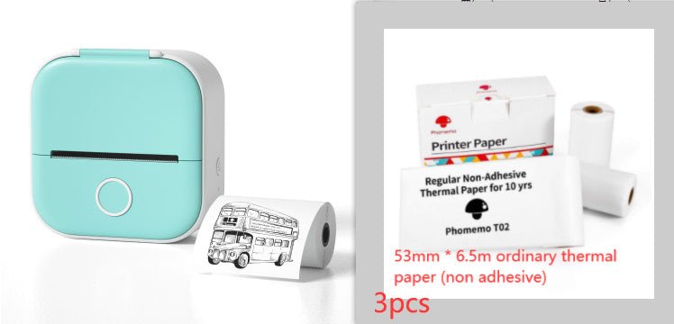 Mini Thermal Label Printer - Portable, Bluetooth, Home & Student Use - silverfoxgoods